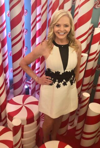 Karen Schaler at Lifetime Christmas Movie Celebration